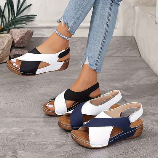 👡[36-43]Új divatos szandálok kontrasztos színekben
