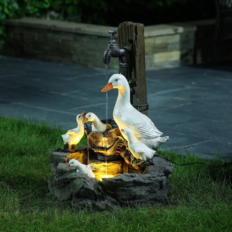 ⏰ Korlátozott kínálat🦆Kacsa szökőkút a ház kertjében